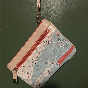 Northeastern Spartina New, Never Used Wristlet - Cream and Blue